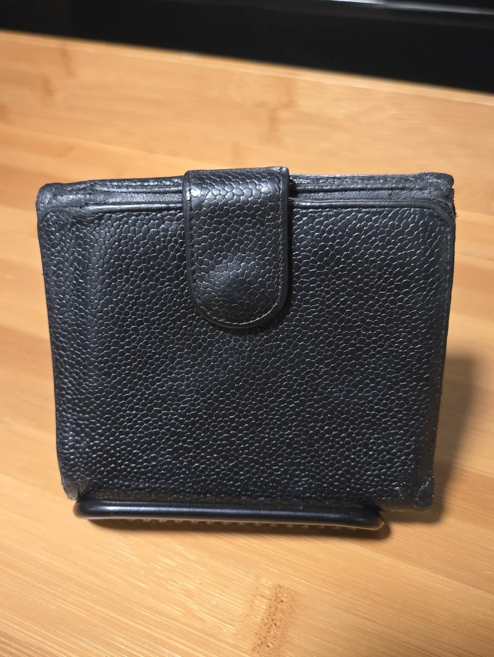 CHANEL BLACK CAVIAR LEATHER BIFOLD WALLET - Picture 2 of 16